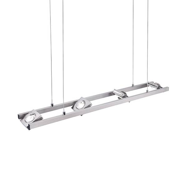 LED Pendellampe Q-FISHEYE Smart Home Silber - Aluminium - 17 x 120 x 99 cm