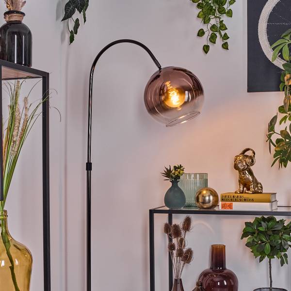 Stehlampe Cesaro Aluminium - Klarglas - 30 x 140 x 52 cm