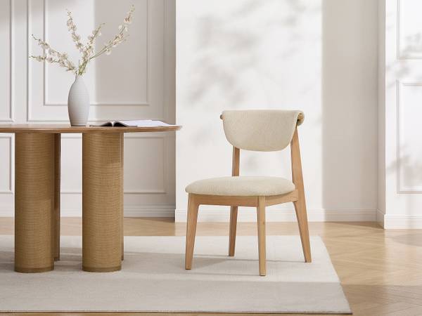 Stuhl GABIEL 2er-Set Weiß - Textil - 51 x 84 x 59 cm