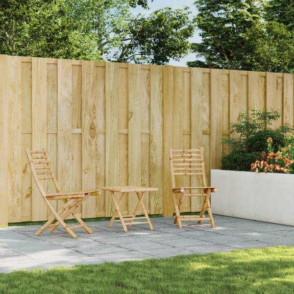 Gartenstuhl 3037825 (2er Set) Braun - Bambus - 43 x 88 x 54 cm