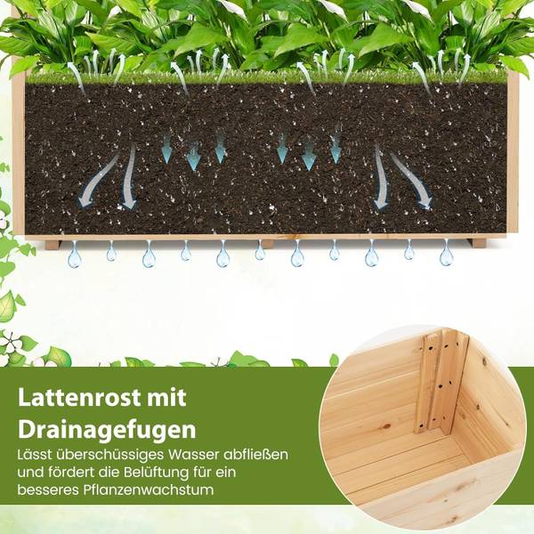 Hochbeet SF6643DE Braun - Massivholz - 40 x 103 x 115 cm