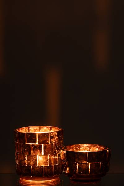 Windlicht BLK COGNAC Braun - Glas - 11 x 11 x 11 cm