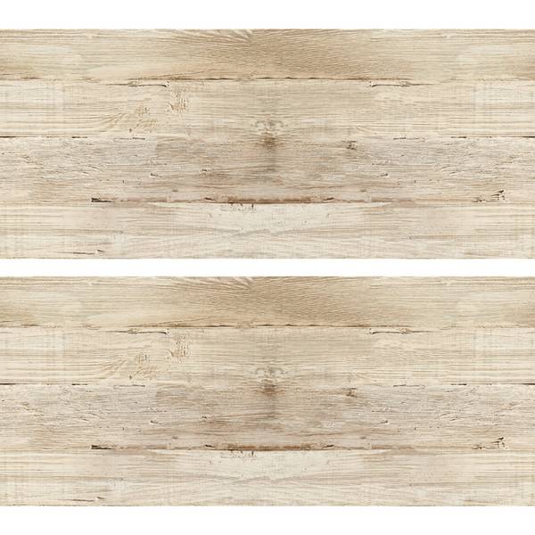 2 Wandpaneel Badezimmer-BOIS BRUT Beige - Polyester PVC - 70 x 30 x 70 cm