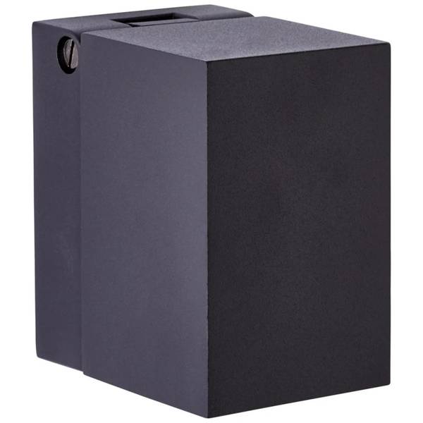 Wandleuchte Burk Schwarz - Stahl - Klarglas - 7 x 10 x 7 cm