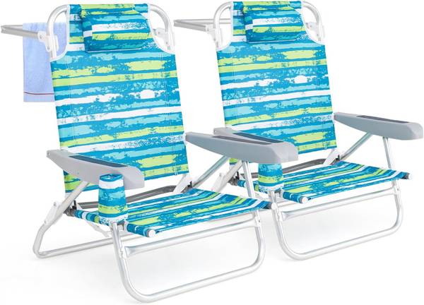 Strandstoelen ZB34768(set van 2) groen