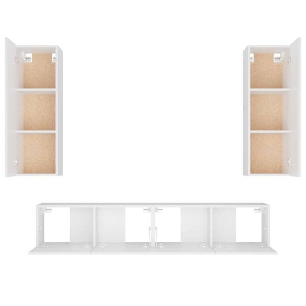 TV-Schrank 3028183 (4-teilig) Weiß - Holzwerkstoff - 80 x 30 x 30 cm