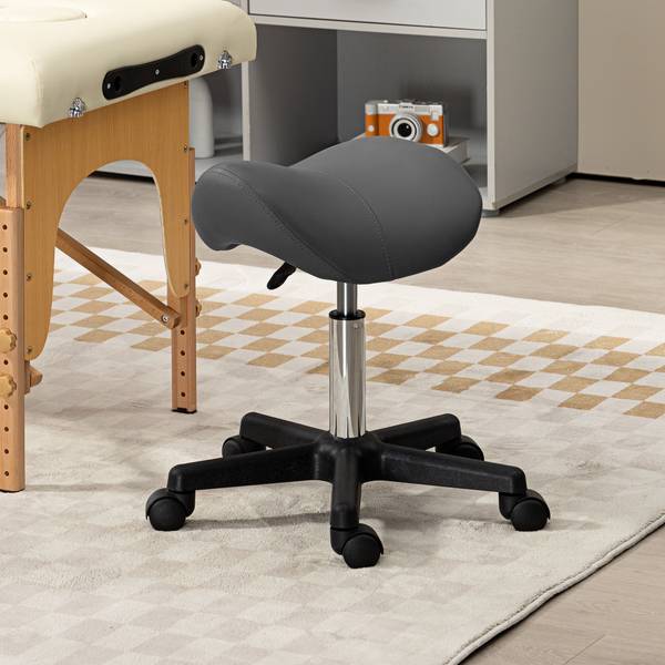 Rollhocker 021V70GY Grau - Metall - 48 x 59 x 47 cm