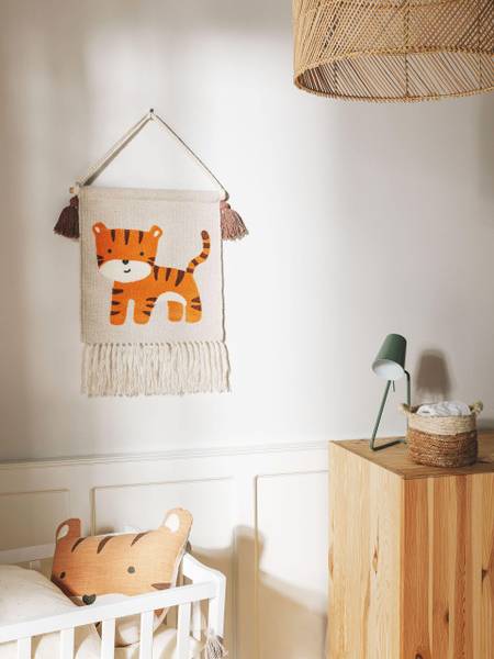 Wanddeko Savannah Orange - Naturfaser - 40 x 1 x 40 cm
