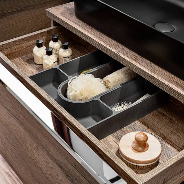 Badmöbel-Set PUEBLA-56-190 5er-Set Braun - Holzwerkstoff - 135 x 200 x 46 cm