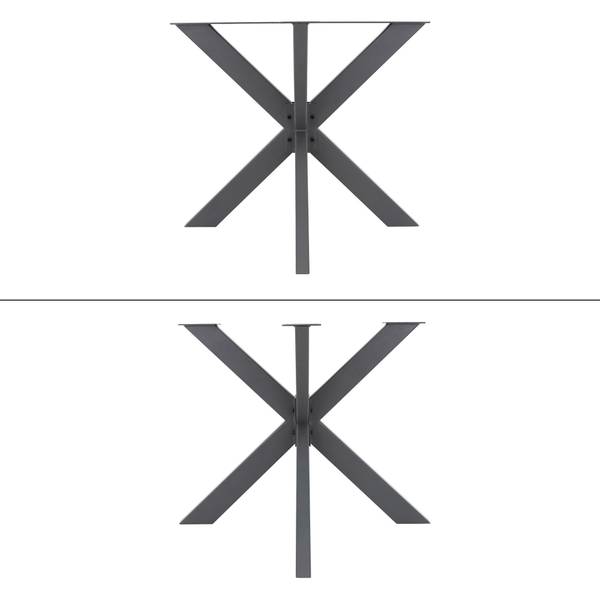 Tischbeine X-Design 85x71x85cm anthrazit Grau - Samt - 85 x 71 x 85 cm