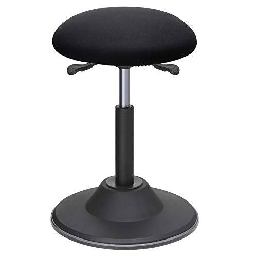 Arbeitshocker Bürohocker Schwarz - Textil - 37 x 70 x 37 cm