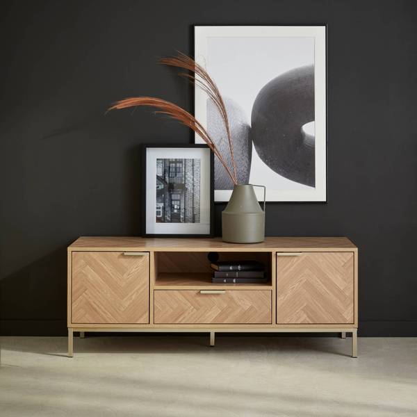 TV-Möbel Budapest Beige - Holz teilmassiv - 40 x 45 x 120 cm