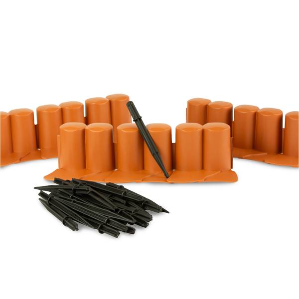 Gartenpalisade IPAL Orange - Kunststoff - 12 x 10 x 302 cm