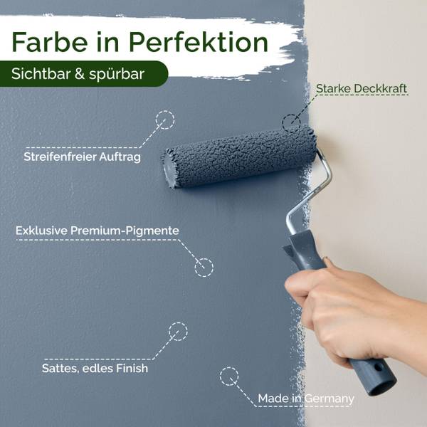 Wandfarbe   Slate Blue Blau - Harz - 17 x 16 x 17 cm