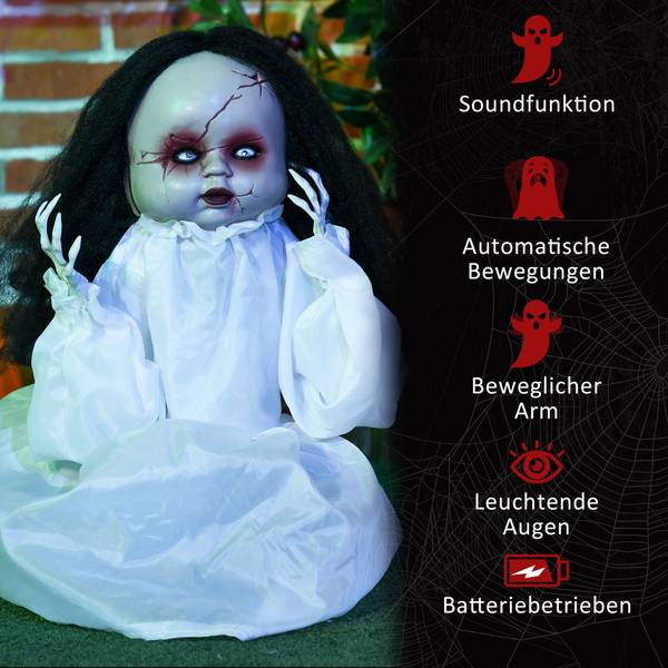 Halloween Mörderpuppe 844-686V00WT Weiß - Textil - 15 x 60 x 60 cm