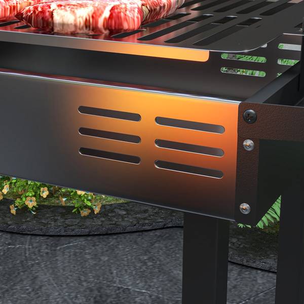 Holzkohlegrill 846-075V00BK Schwarz - Metall - 32 x 90 x 118 cm