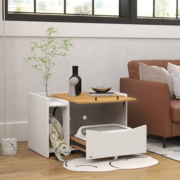 Bac à litière D31-089V00AK Marron - Bois manufacturé - 50 x 51 x 78 cm