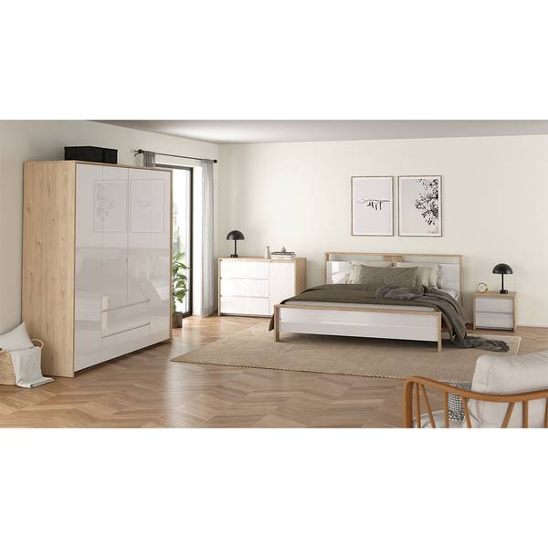 Kommode Next Weiß - Holz teilmassiv - 119 x 84 x 48 cm