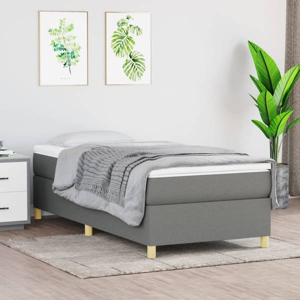 Boxspringbett 3017509 Dunkelgrau - Steingrau - 100 x 35 x 203 cm