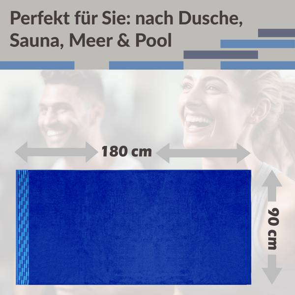 Strandtuch Lugano Blaubeerblau