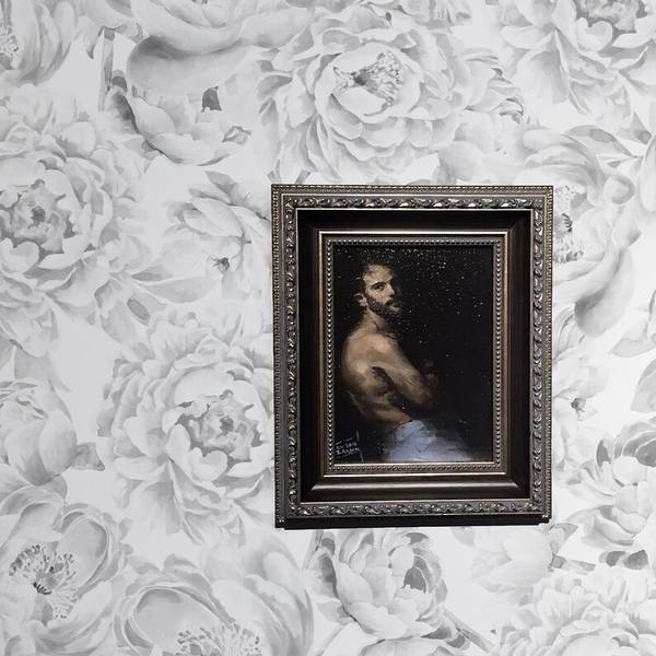 Behang Pioenen wit - papier - 200 x 250 x 1 cm