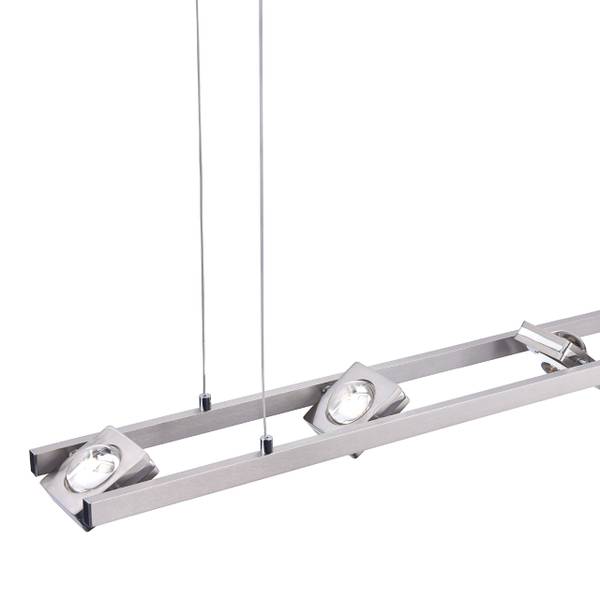 LED Pendellampe Q-FISHEYE Smart Home Silber - Aluminium - 17 x 120 x 99 cm