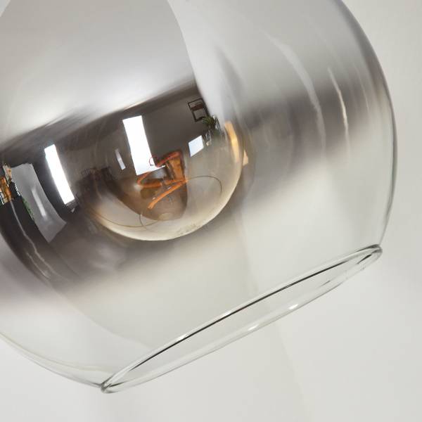 Stehlampe Cesaro Grau - Silber - Metall - 25 x 140 x 52 cm