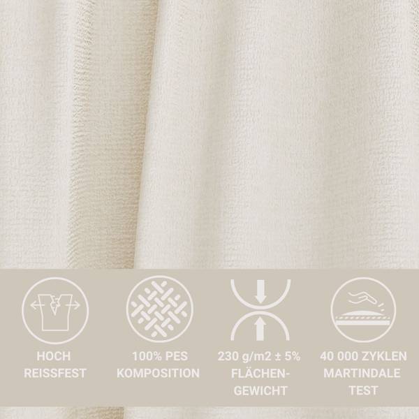 Boxspringbett Tegal Creme - Liegefläche Länge: 140 cm