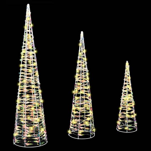 Weihnachtsornament 3-tlg 42019019 Weiß - Kunststoff - 20 x 80 x 20 cm
