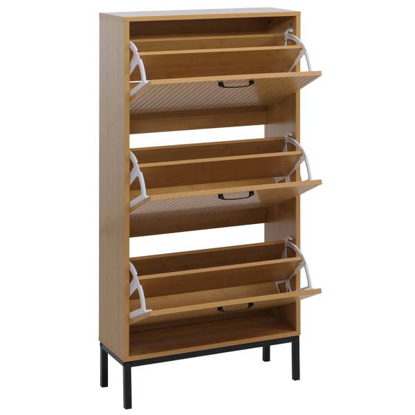 Schuhkipper P48 Beige - Holzwerkstoff - Holz teilmassiv - 60 x 125 x 25 cm