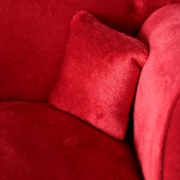 Schmuckkasten Canape Rot - Metall - Kunststoff - Textil - Holz teilmassiv - 10 x 13 x 22 cm