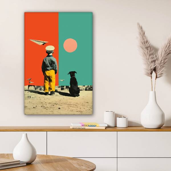 LEINWANDBILD Junge Popart 60 x 90 cm