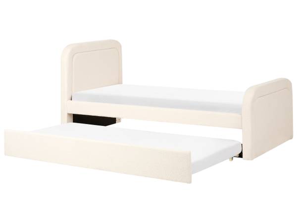 Bett RAYSSAC 3-tlg Beige - Naturfaser - 100 x 96 x 218 cm