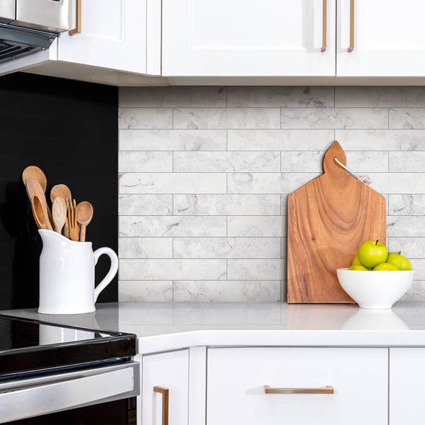 Selbstklebendes Wandpaneel Stein Grau - Polyester PVC - 100 x 50 x 0 cm