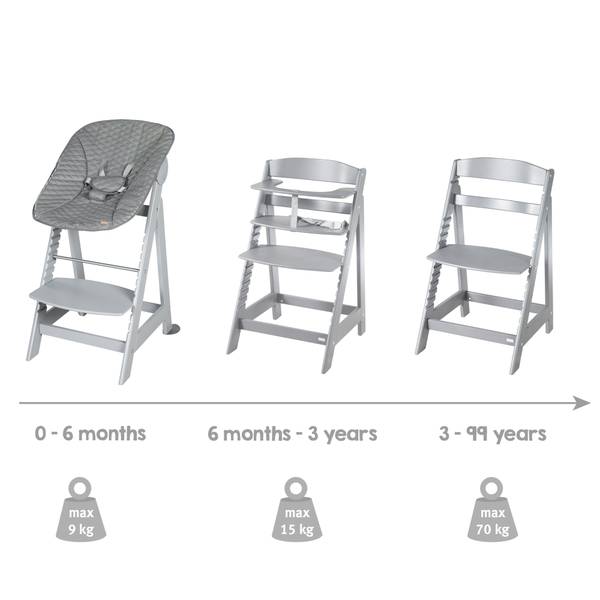 Kinderstoel Stone grijs - plaatmateriaal op houtbasis - 46 x 94 x 67 cm