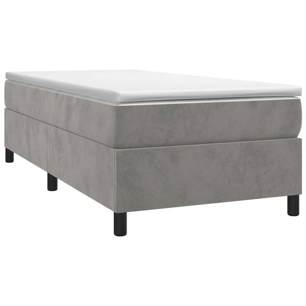 Boxspringbett 3017513-2 Grau - Hellgrau - 203 x 35 cm