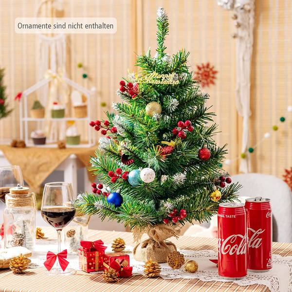 60cm Kleiner Weihnachtsbaum Grün - Kunststoff - 3 x 60 x 9 cm