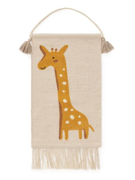 Wanddeko Savannah Gelb - Baumwollstoff - Wolle - Polyacryl - 45 x 1 x 75 cm