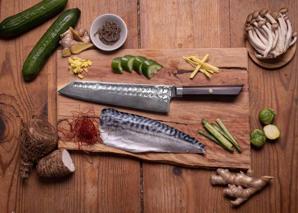 Messer Kiritsuke Damas Pakka Schwarz - Edelstahl - 1 x 1 x 33 cm