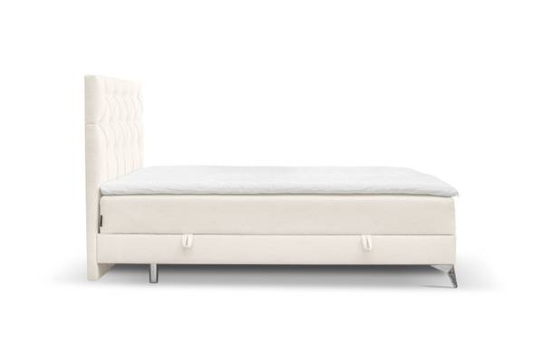 Boxspringbett Lilotte Taschenfederkern Ecru - Breite: 140 cm