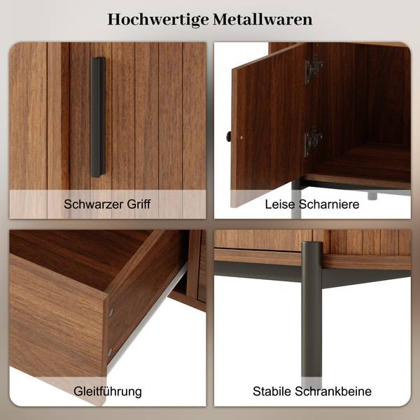 Tv-Lowboard BedFabricMax Walnuss
