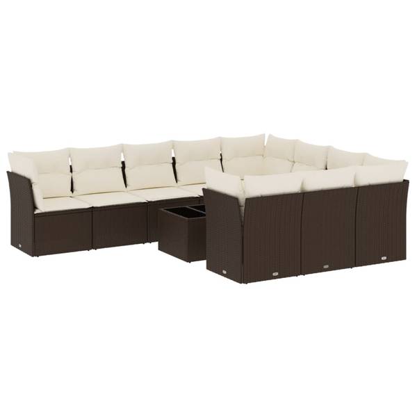 Garten-Lounge-Set 3034268-2 11-teilig Braun - Creme