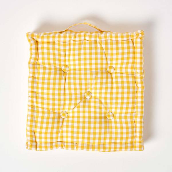 Zitkussen GINGFC geel - 50 x 10 x 50 cm