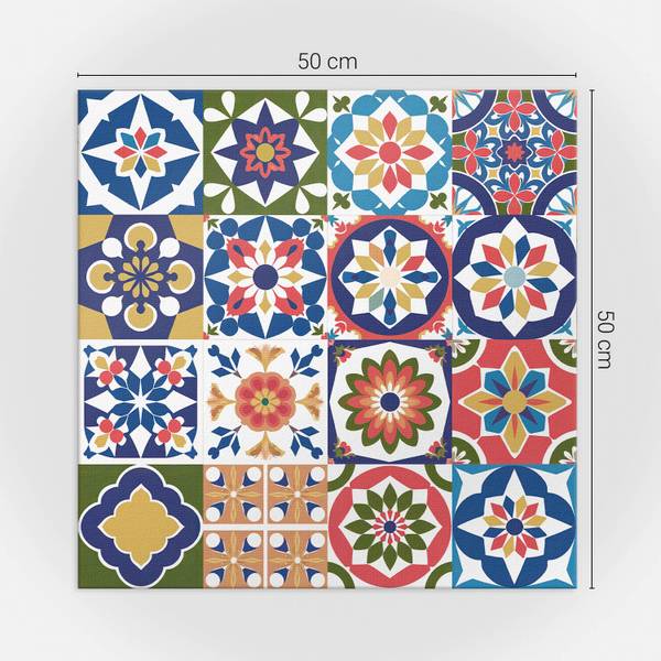 Fliesen Mosaik Würfel 4er Set 50 x 50 cm