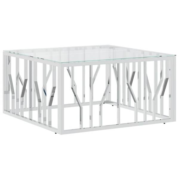 Couchtisch D853 Silber - Glas