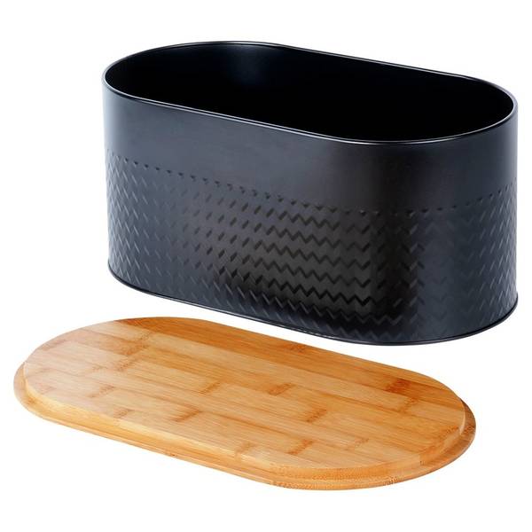 Brotkasten 259624 Schwarz - Metall - 19 x 16 x 34 cm
