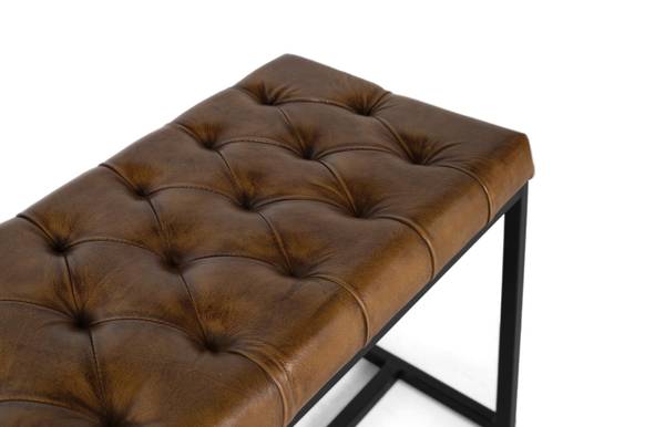 Bank 2268 Braun - Echtleder - 30 x 47 x 96 cm