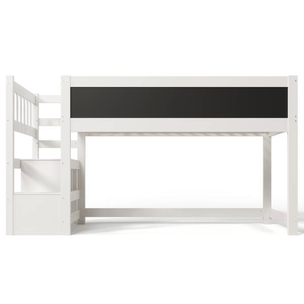 Kinderbett K-886 Weiß - Holzwerkstoff - 97 x 113 x 244 cm