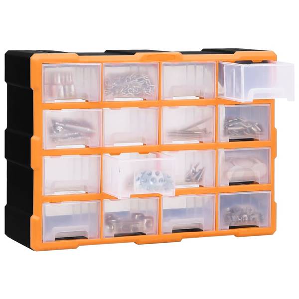 Multi-Schubladen-Organizer 3004089-1 Schwarz - Orange