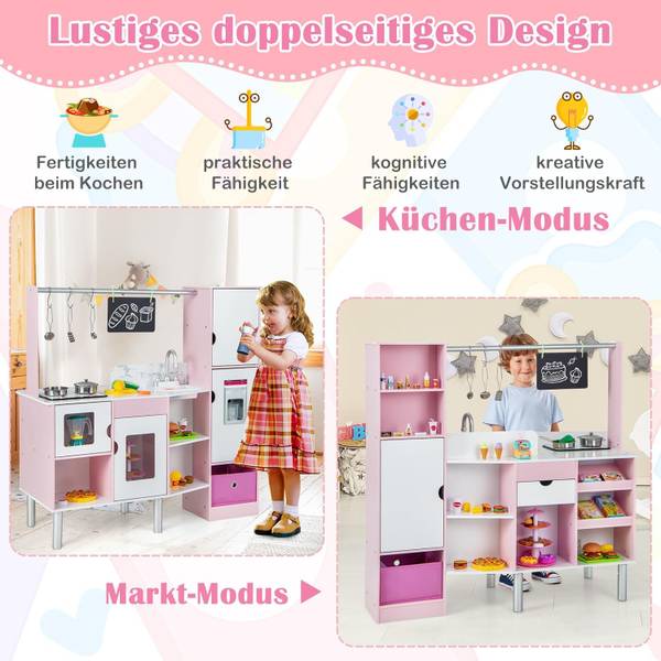 Spielzeugküche FB32386BU Pink - Holzwerkstoff - 40 x 100 x 101 cm